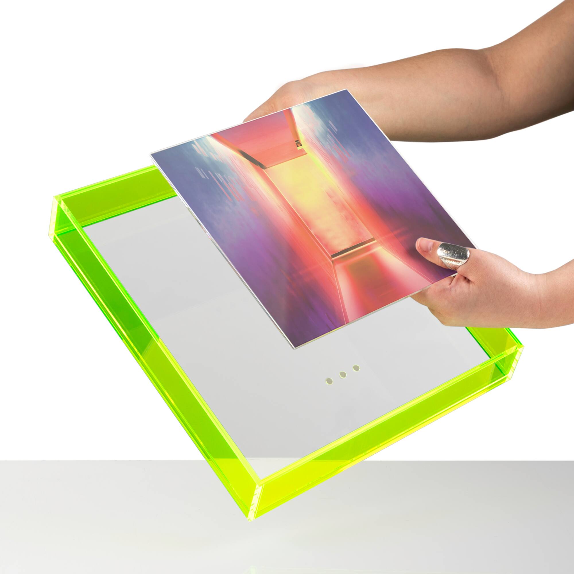 Wexel Art Neon Float Frame with Magnetic Photo Holder